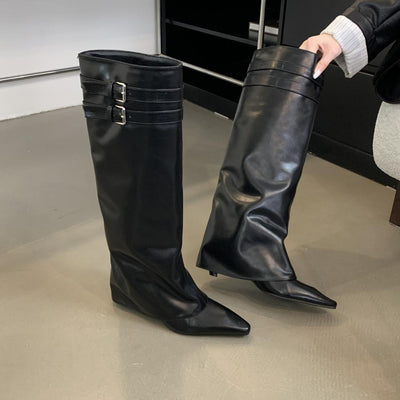 Botas de Moda Temperament Wild con Caña - Image 27