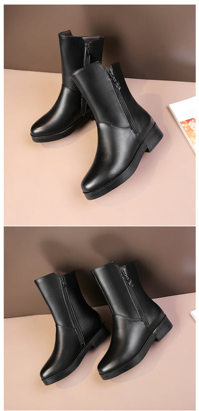 Botas de Mujer con Tacón Grueso y Forro de Terciopelo Acolchado - Image 11