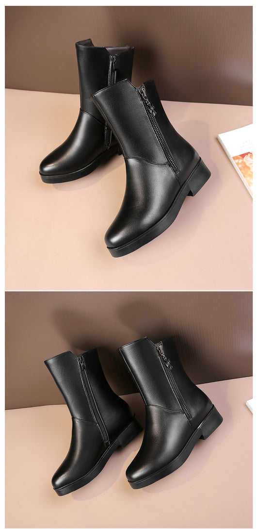 Botas de Mujer con Tacón Grueso y Forro de Terciopelo Acolchado - Image 11