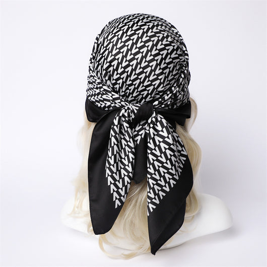 Chal Hijab Protector Solar con Bloques de Color Floral - Image 38