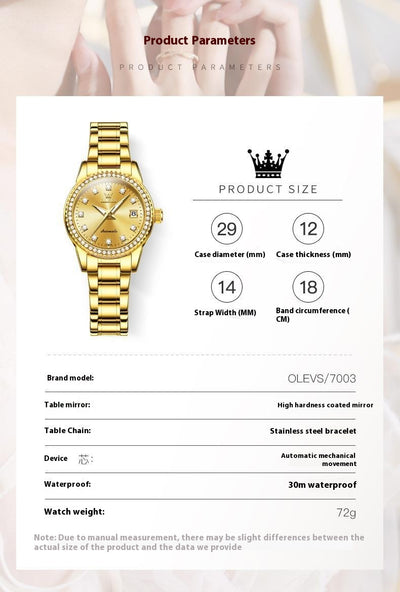Reloj Mecánico Impermeable Versátil para Mujer - Image 10