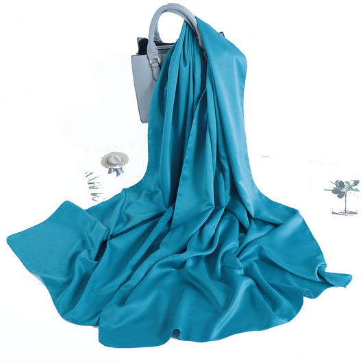Pañuelo Satinado Liso de Estilo Malayo - Chal Casual Versátil - Image 22