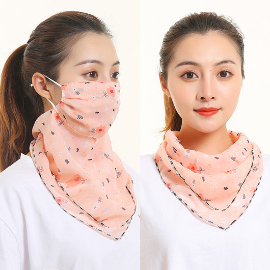 Pañuelo de Seda Protector Solar para Mujer - Máscara Cuello y Cara Verano - Image 41