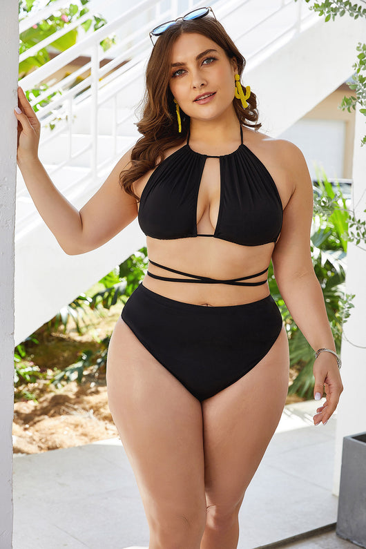 Bikini Talla Grande 5XL Negro de Cintura Alta Reductor de Abdomen - Image 10