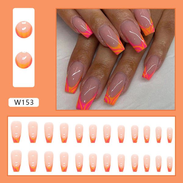 Adhesivos de Uñas Francesas con Efecto Degradado Medio