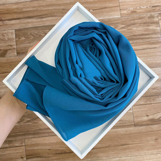 Pañuelo Hijab de Gasa Perlada Liso para Mujer - Image 18