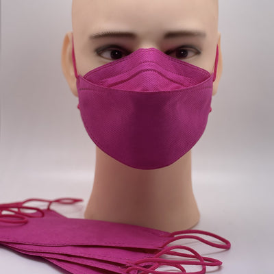 Blue fish-shaped disposable mask on a mannequin head, with more masks stacked in the foreground. - Image 2
