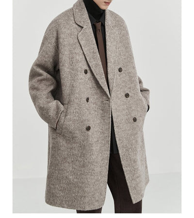 Abrigo de Lana Reversible para Hombre Largo - Image 19