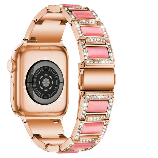 Reloj de Acero Inoxidable con Ópalos y Diamantes Incrustados - Image 6
