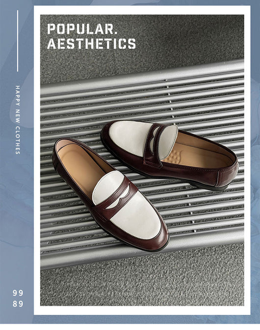 Zapatos Casuales de Cuero para Hombre - Diseño Versátil sin Cordones - Image 16