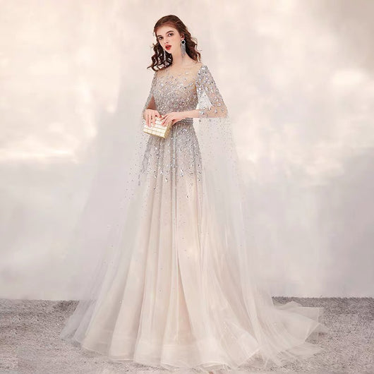 Vestido de Novia Elegante Manga Larga Ajustado - Image 3