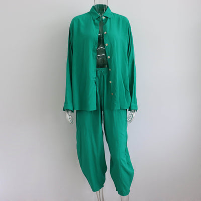 Conjunto Casual Polo Manga Larga y Pantalón Harem - Estilo Europeo Moderno - Image 6