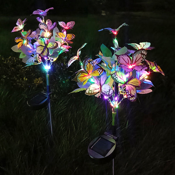 Árbol de Flores LED Solar con Luz Multicolor