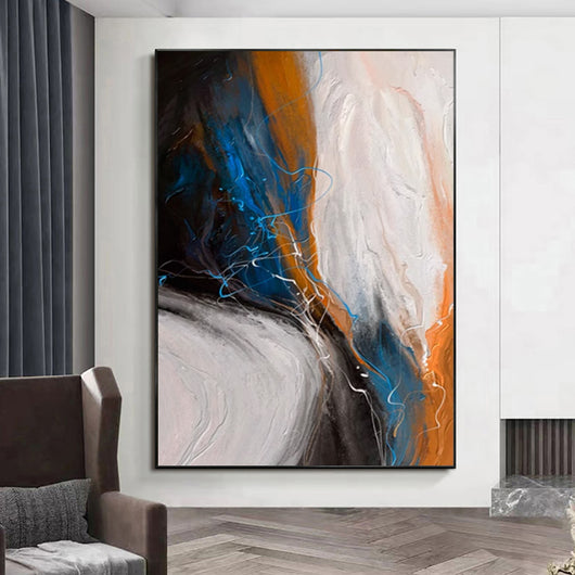 Cuadro Abstracto Moderno Óleo sobre Lienzo - Arte Decorativo sin Marco para el Hogar - Image 5