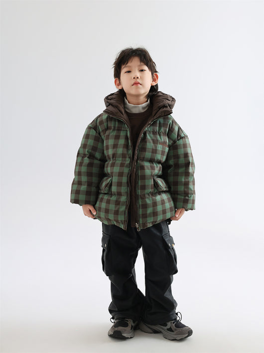 Abrigo Infantil Reversible Acolchado Cuadros Invierno - Image 8