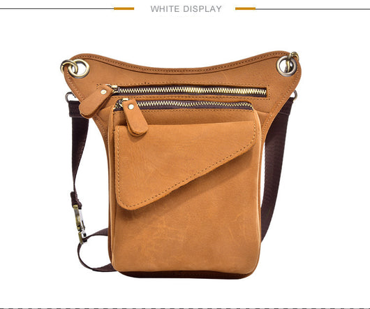 Bolsa Táctica de Cuero Genuino para Hombre - Riñonera Outdoor Ajustable - Image 17