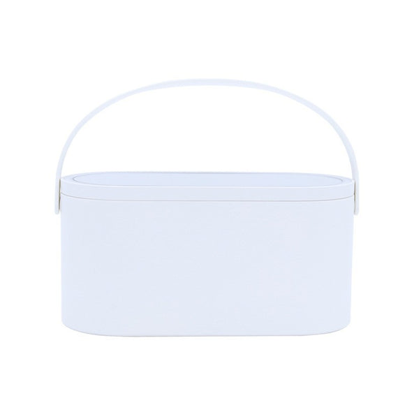 Espejo de Maquillaje Portátil con Almacenamiento LED y Luz Integrada