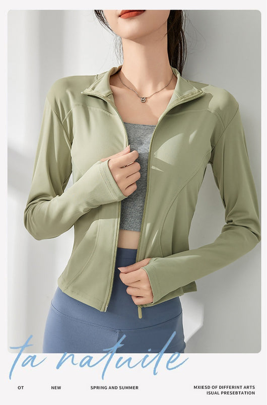 Chaqueta Deportiva para Yoga Mujer Manga Larga Protección Solar Ropa Outdoor - Image 22