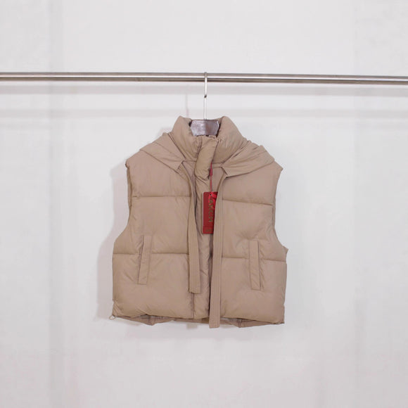 Chaleco Deportivo Mujer con Capucha y Cinta Decorativa