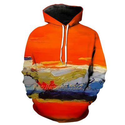Camiseta Manga Larga Hombre Diseño Paisaje Arte Europeo Tendencia Primavera Otoño - Image 10