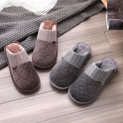 Pantuflas de Algodón con Bordado para Hombres Adultos y Mayores