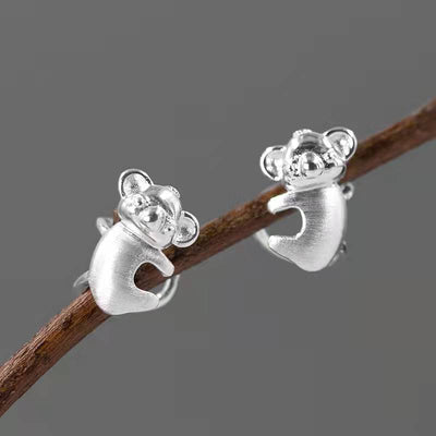 Aretes Koala's Hug Plata 925 Chapados en Oro - Image 3