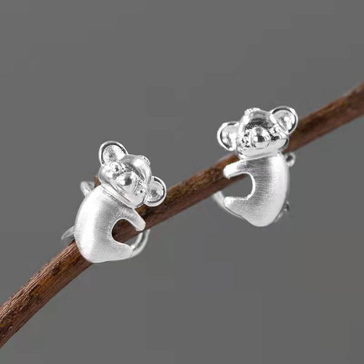 Aretes Koala's Hug Plata 925 Chapados en Oro - Image 3