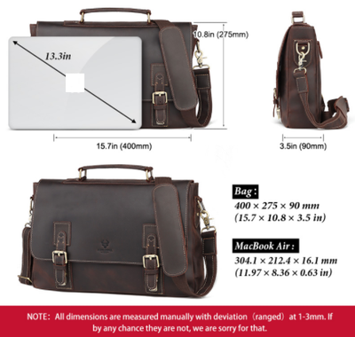 Bolso Bandolera de Cuero Genuino Premium Estilo Retro - Image 7
