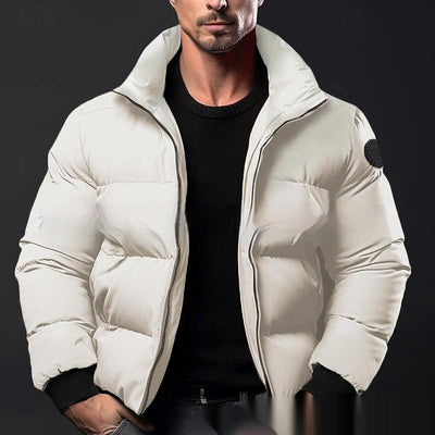Abrigo Acolchado de Algodón con Relleno de Plumón para Hombre - Image 5
