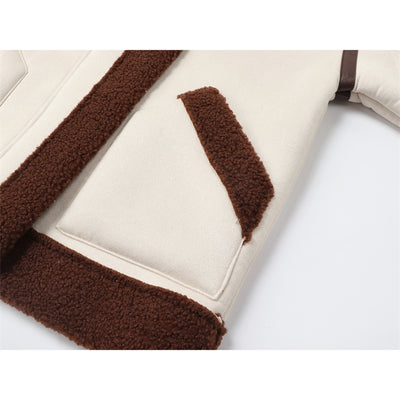 Abrigo de Piel de Cordero Retro Grueso y Suelto para Mujer - Image 4
