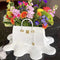 Jarrón Escultura de Resina Estilo Bolso - Arreglo Floral Decorativo