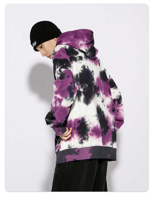Sudadera Tie Dye Holgada con Capucha - Algodón Terry para Hombre - Image 5