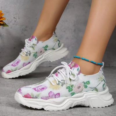 Zapatillas Deportivas Slip-On con Flores 3D - Tecnología Flyknit Ligera - Image 5