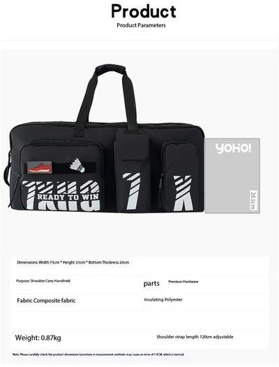 Bolsa Deportiva para Bádminton y Tenis de Gran Capacidad para Hombre y Mujer - Image 14