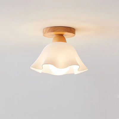 Lámpara de Techo Minimalista Nórdica en Madera Sólida para Pasillos y Balcones - Image 10