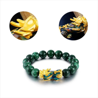 Pulsera Mascota Calcedonia Verde 12mm con Cambio de Color Térmico - Image 12