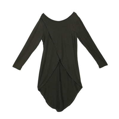 Blusa Larga Asimétrica de Corte Irregular Talla Grande - Image 6