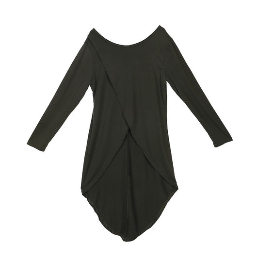 Blusa Larga Asimétrica de Corte Irregular Talla Grande - Image 6
