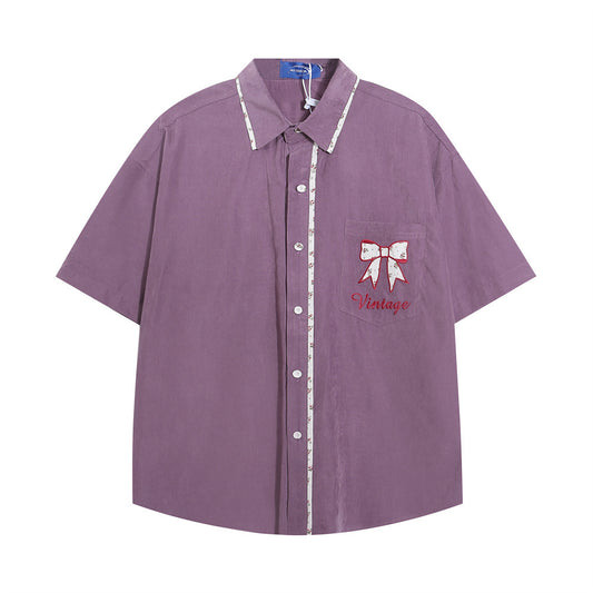 Camisa Suelta Manga Corta Estilo Urbano