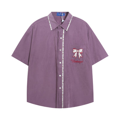 Camisa Suelta Manga Corta Estilo Urbano