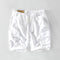Shorts de Lino Casual para Hombre con Bolsillos y Cordón
