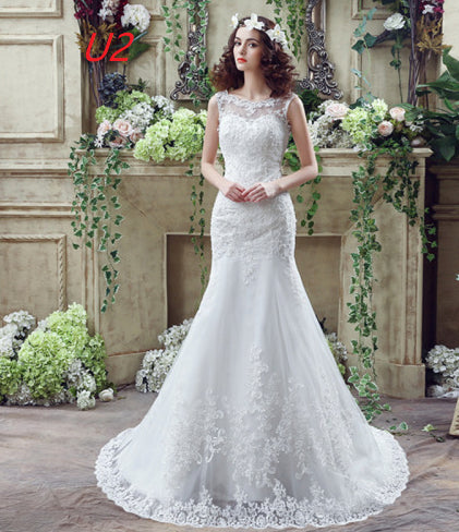 Vestido de Novia Sirena con Encaje Sensual y Cola Larga - Image 19