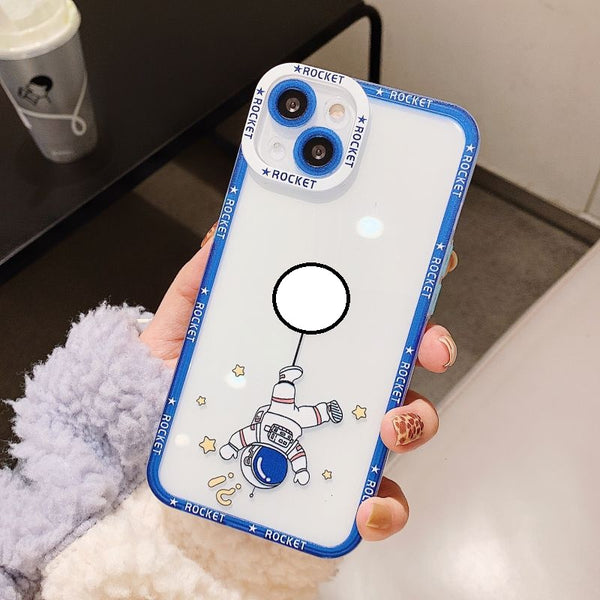 Funda Transparente para Celular con Astronauta Cartoon