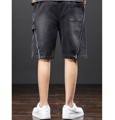 Shorts Denim Sueltos Rectos Versátiles para Hombre - Image 13