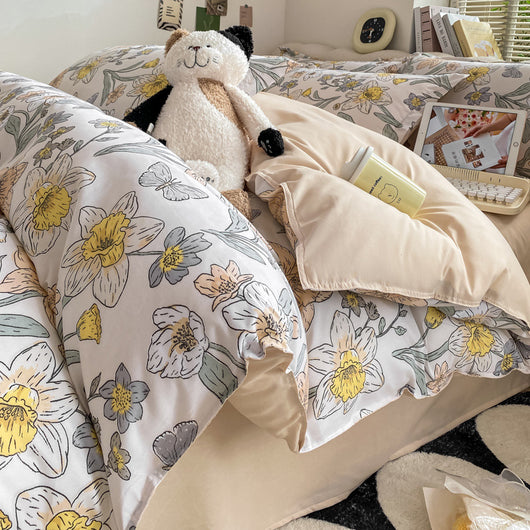 Funda Nórdica de Algodón Lavado para Cama de Estudiante - Image 11