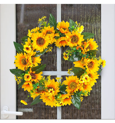 Adorno de Pared Girasol Primavera con Ratán y Madera Rústica - Image 6