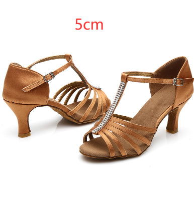 Zapatos de Baile Latino para Mujer Satén Tacón 7cm - Image 13