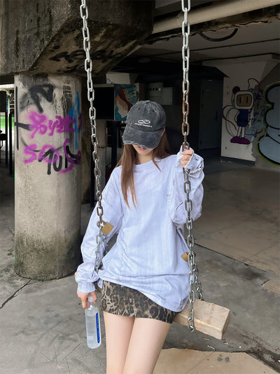 Camiseta Casual de Manga Larga para Hombre con Diseño Artístico Splash - Image 14