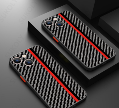 Funda Protectora de Fibra de Carbono Anti Caídas para Celular - Image 4
