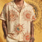 Camisa Casual Estampada de Manga Corta para Hombre